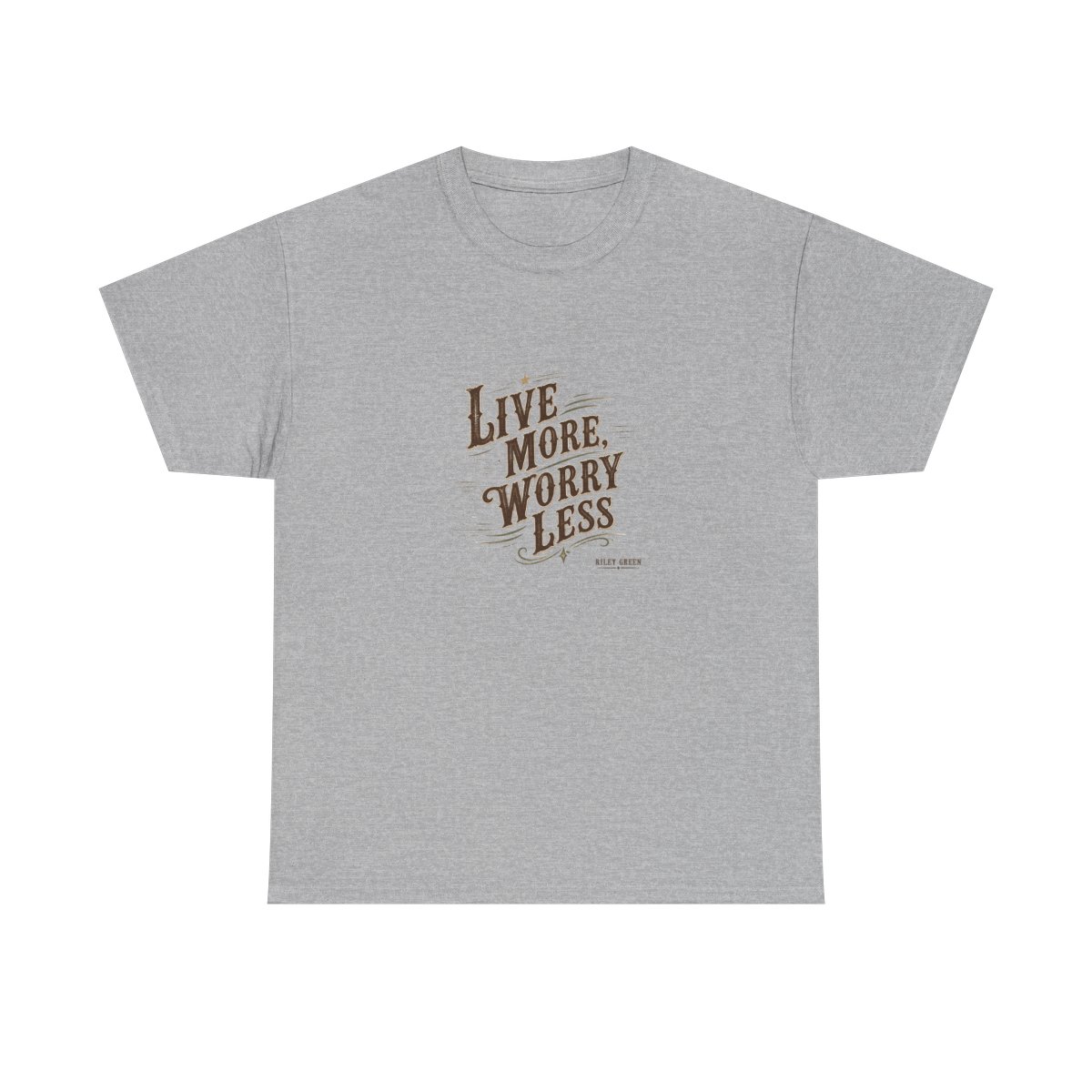 Riley Green "Live More, Worry Less" Unisex Tee - alternate angle 2, merchandise