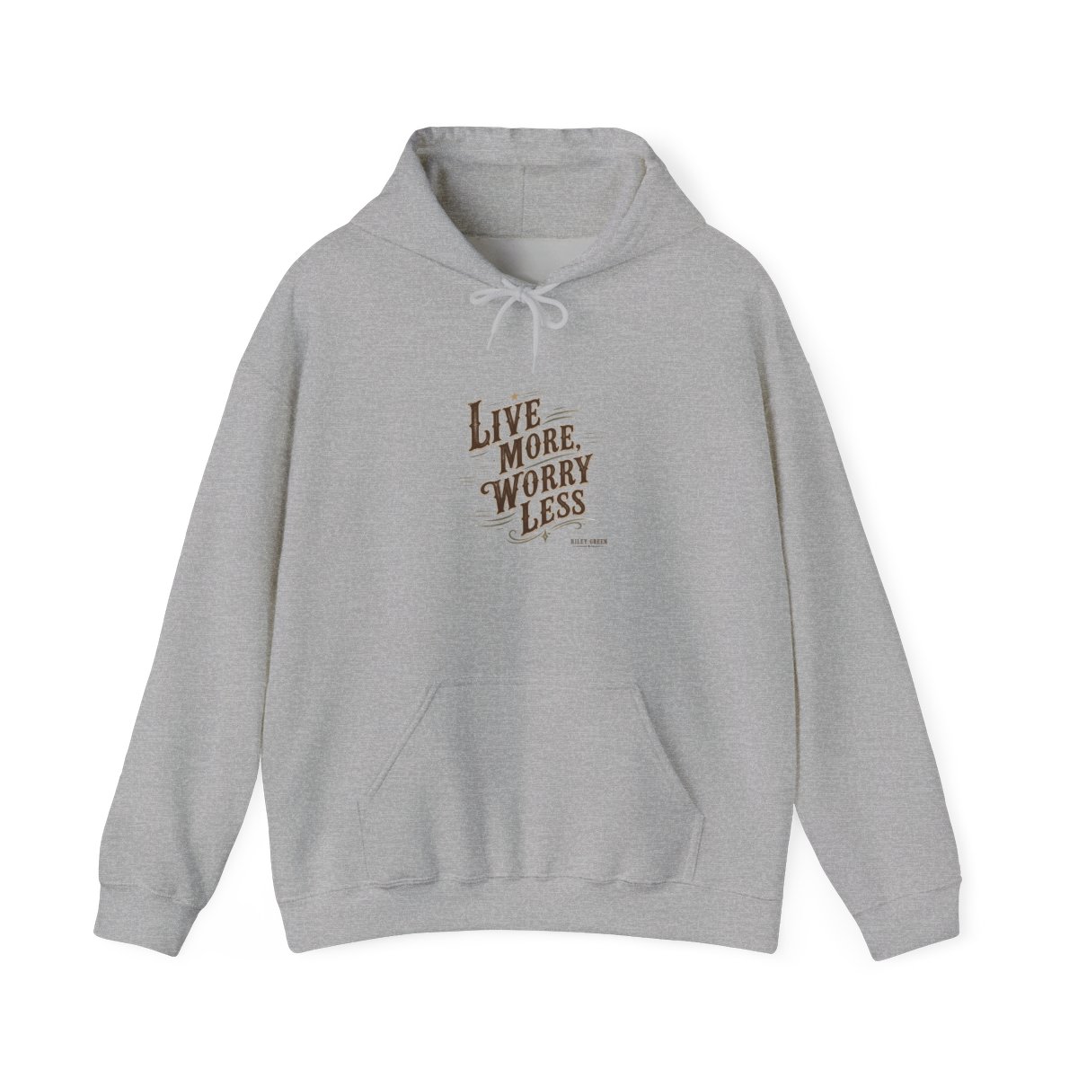 Riley Green "Live More, Worry Less" Hoodie - alternate angle 3, merchandise