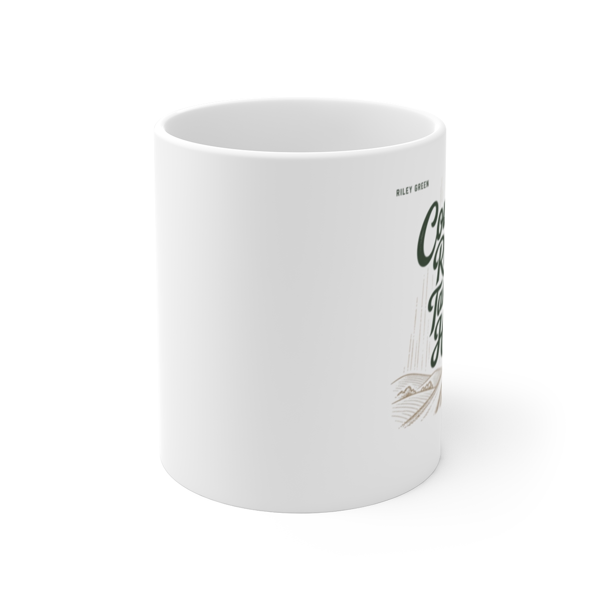 Riley Green "Country Roads Take Me Home" White Mug - alternate angle 1, merchandise