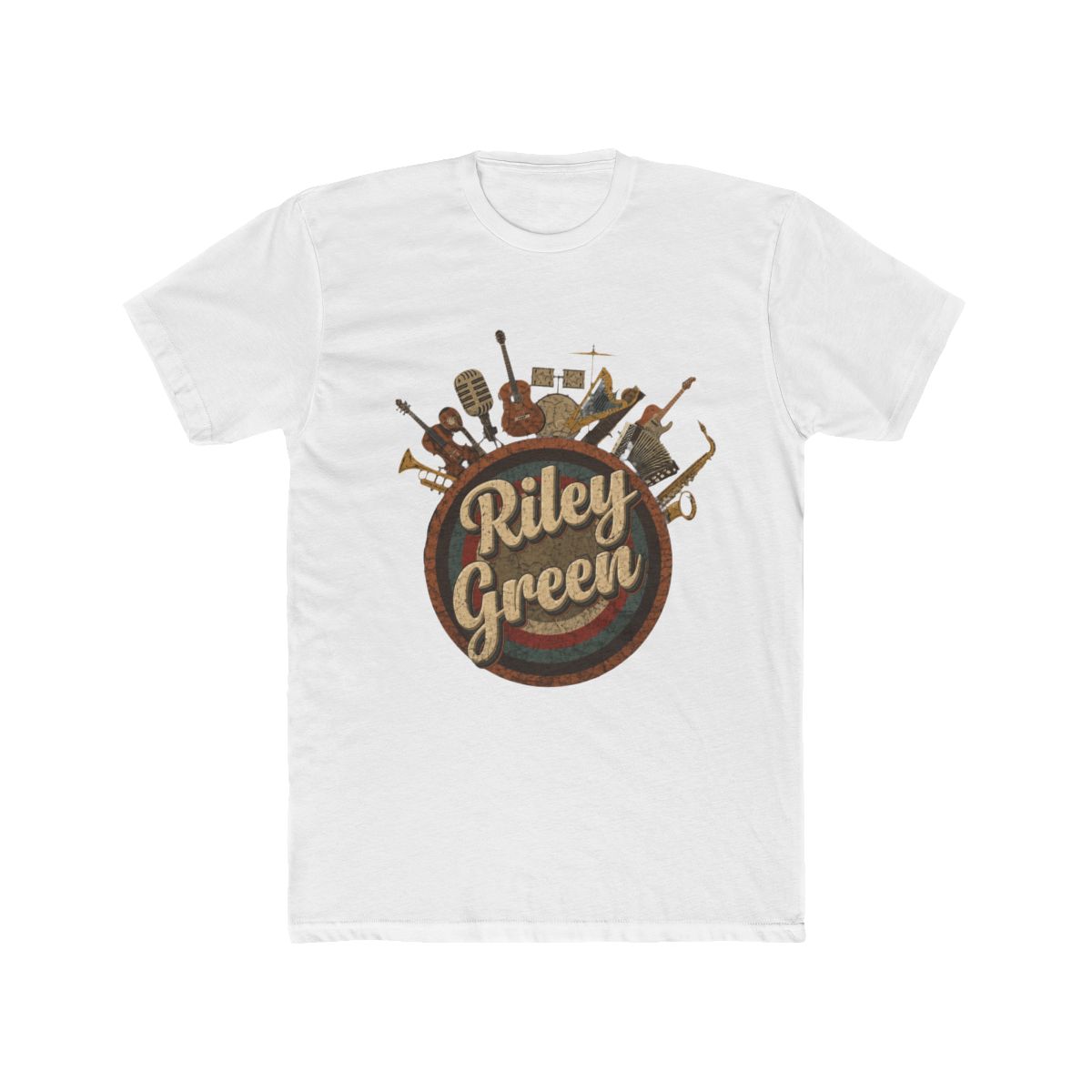Music Tour Vintage Retro // Johnathan Riley Green T Shirt