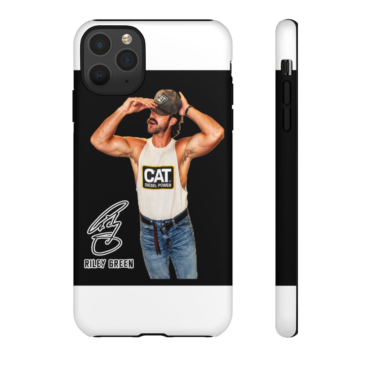 riley green - halftone Phone Case - alternate angle 3, merchandise