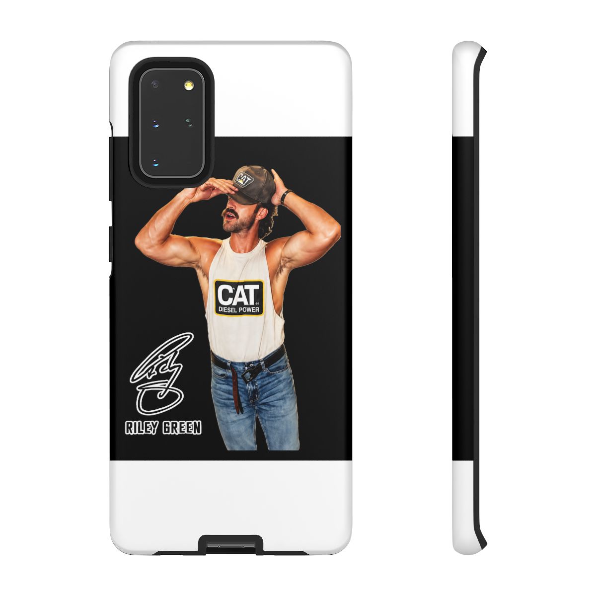 riley green - halftone Phone Case - alternate angle 1, merchandise