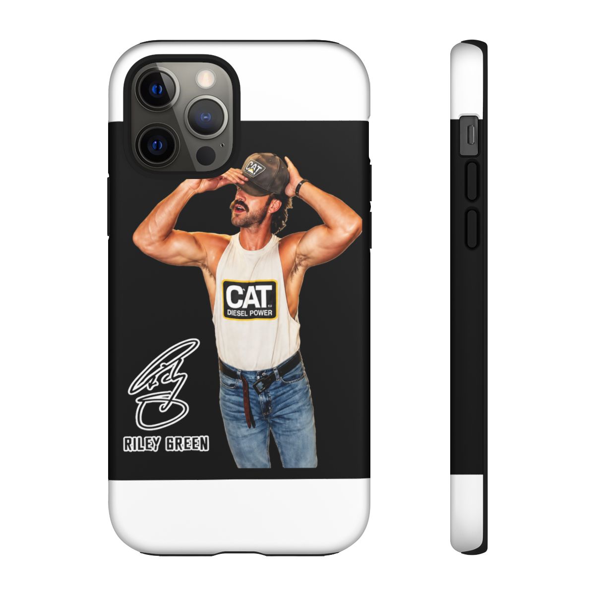 riley green - halftone Phone Case - alternate angle 4, merchandise