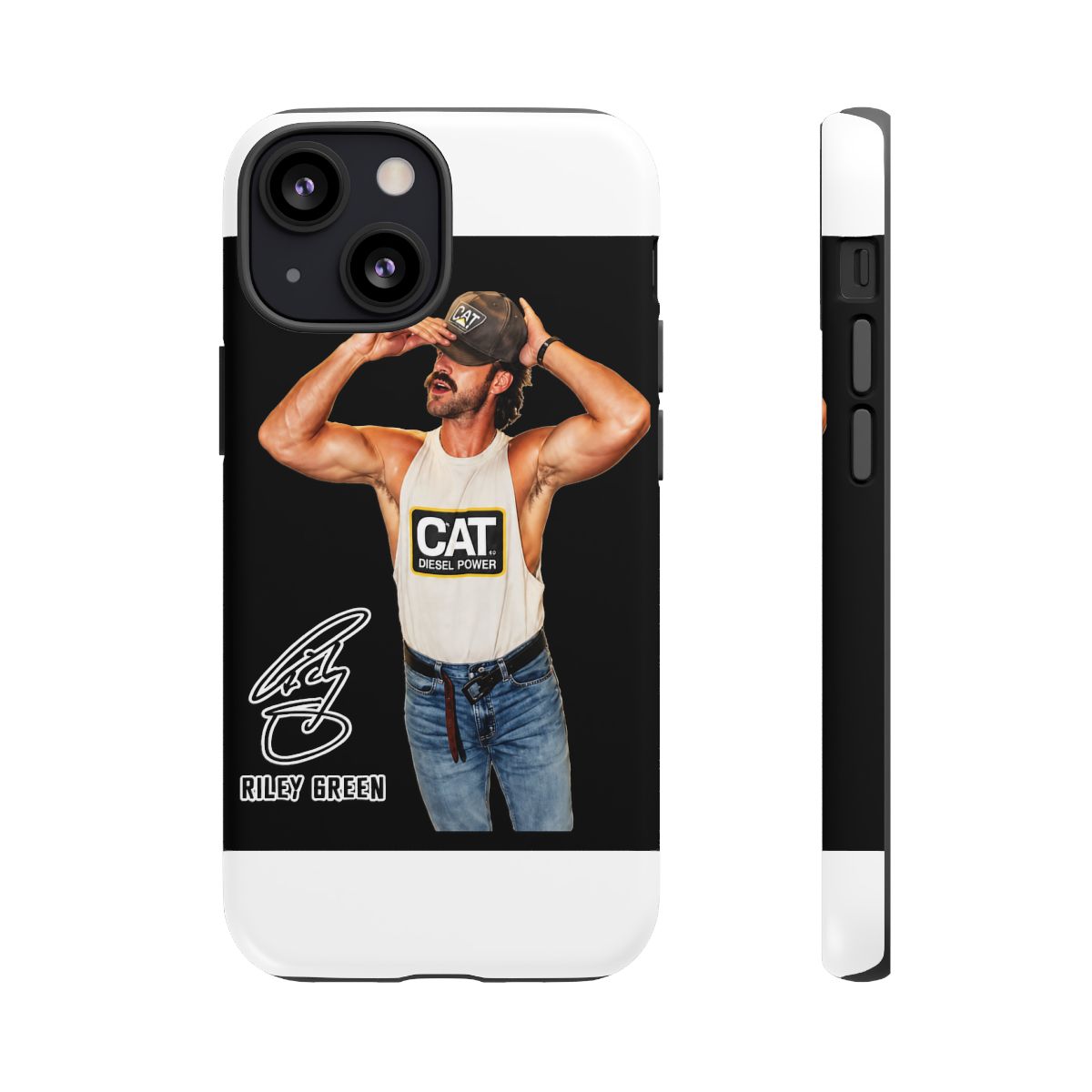 riley green - halftone Phone Case - alternate angle 5, merchandise