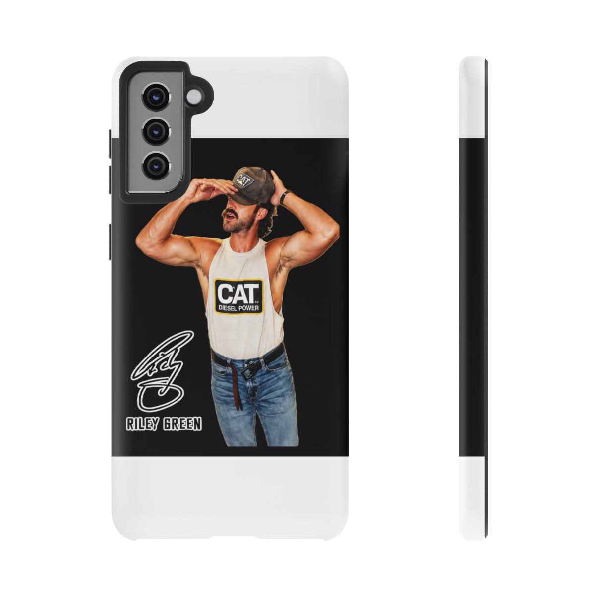 riley green - halftone Phone Case - alternate angle 3, merchandise