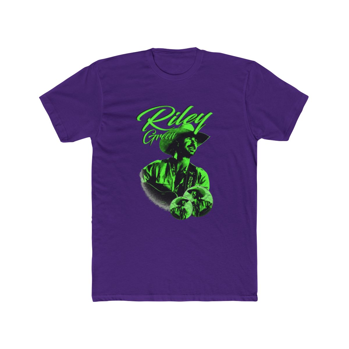 Green Country Singer With Two Chrome Frame T Shirt | Riley Green - alternate angle 3, merchandise