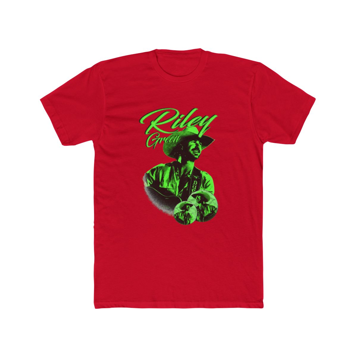 Green Country Singer With Two Chrome Frame T Shirt | Riley Green - alternate angle 2, merchandise