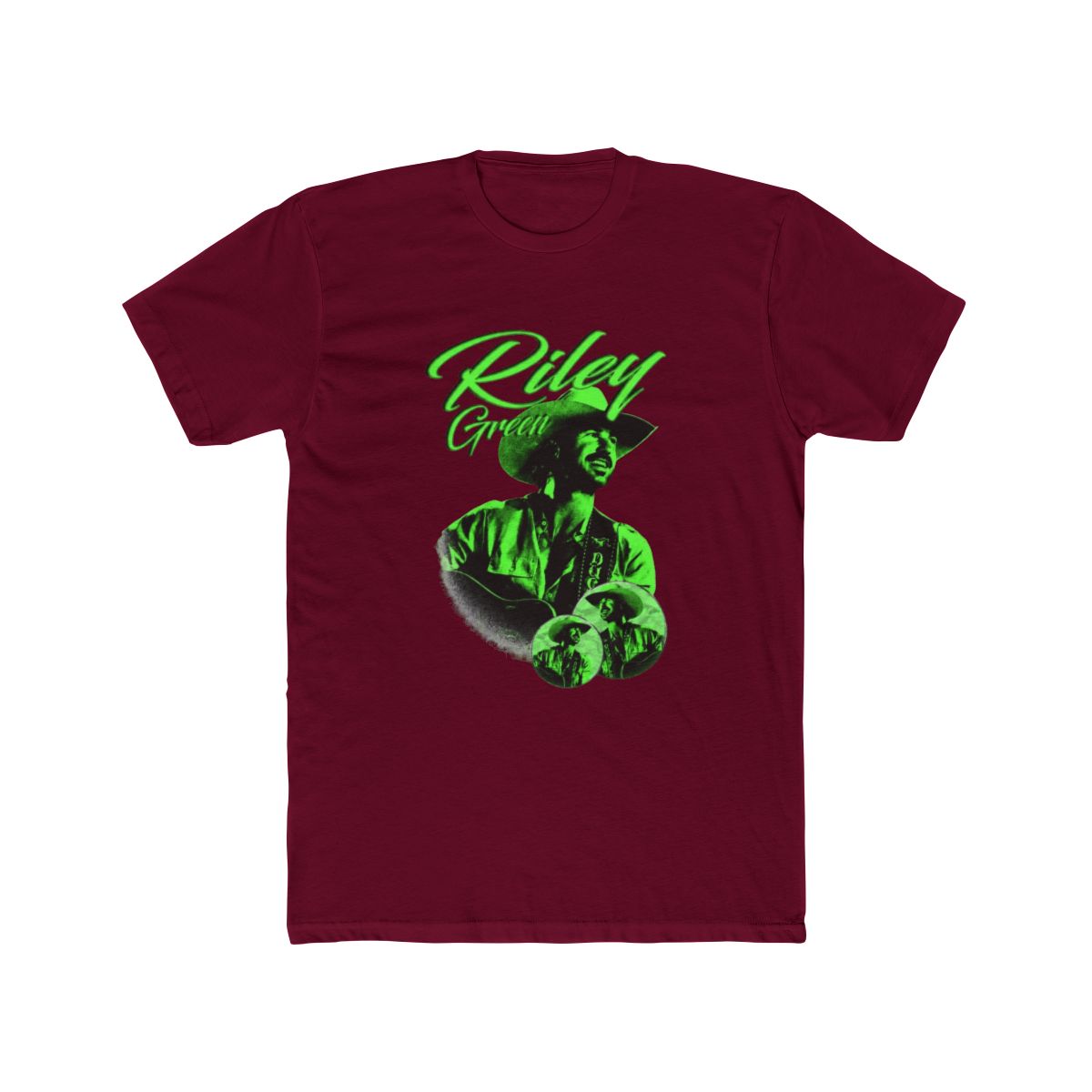 Green Country Singer With Two Chrome Frame T Shirt | Riley Green - alternate angle 4, merchandise